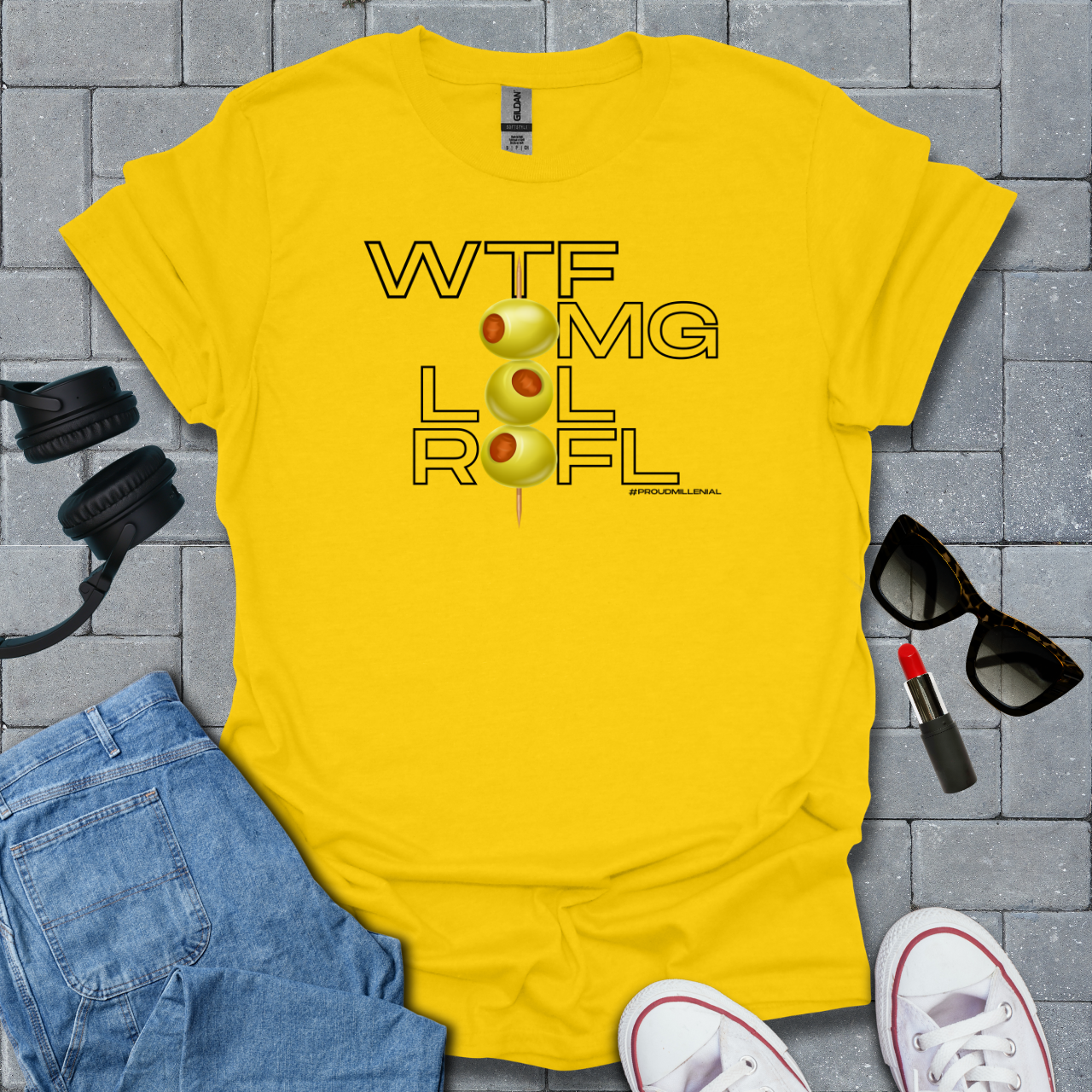 Wtf, Omg, Lol, Rofl Millenial Unisex T-Shirt