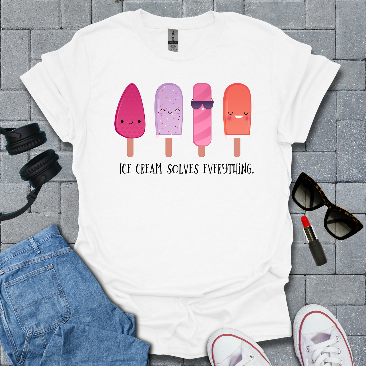 Ice Cream Solves Everything T-Shirt