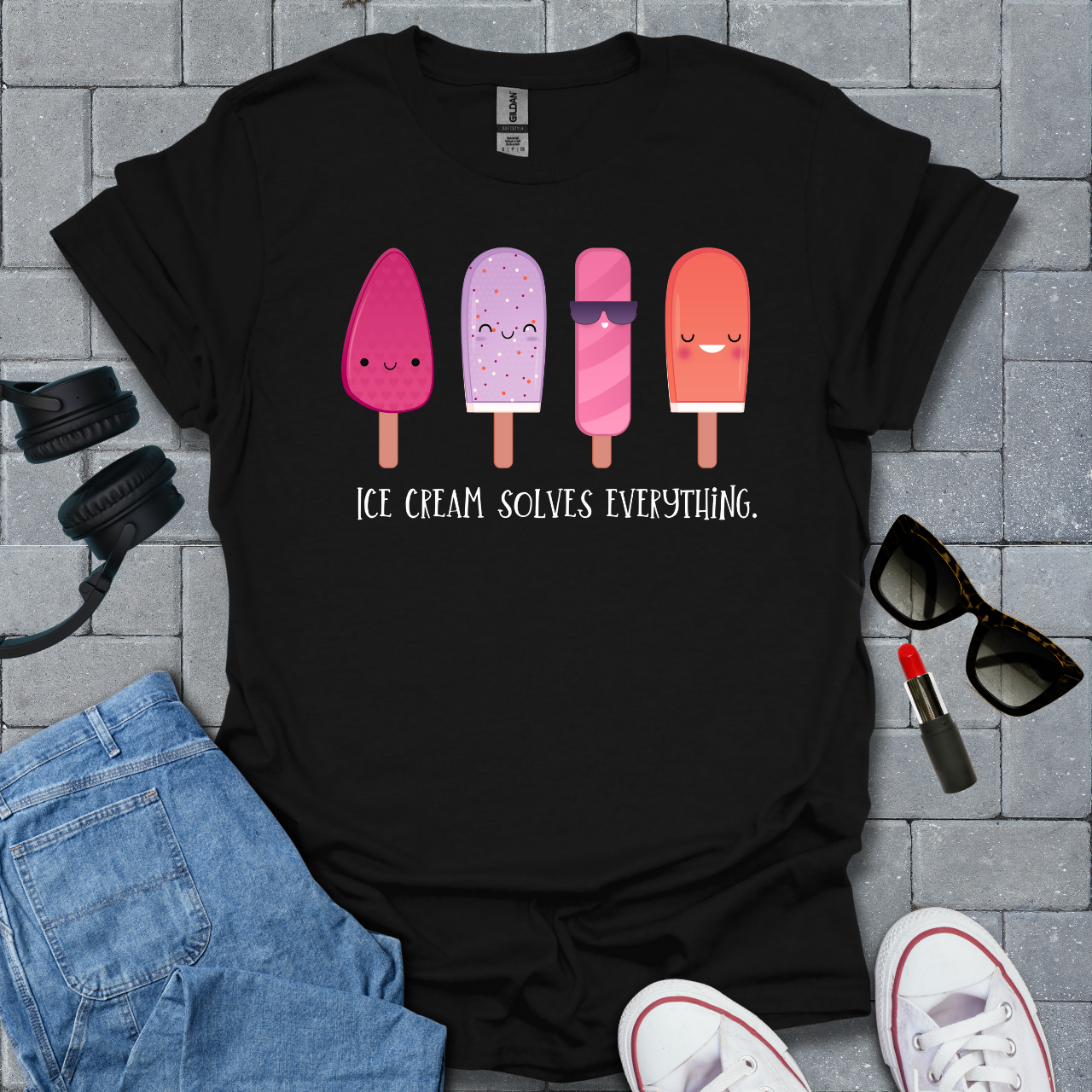 Ice Cream Solves Everything T-Shirt