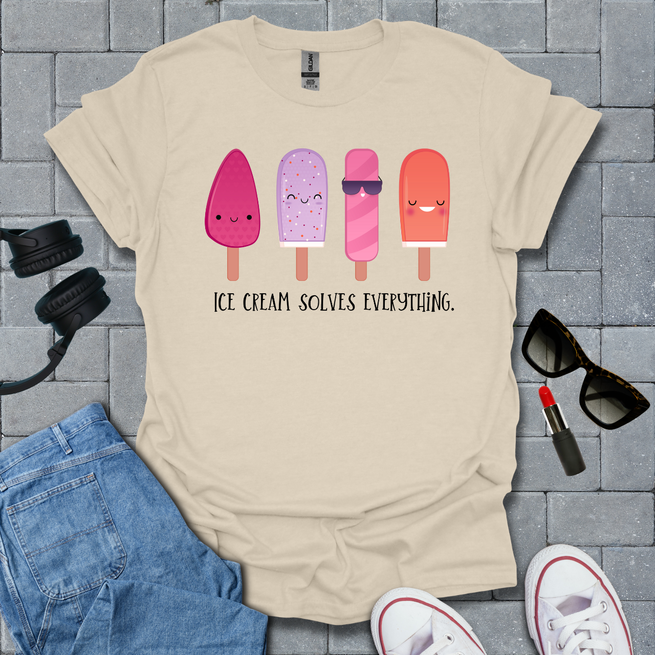 Ice Cream Solves Everything T-Shirt