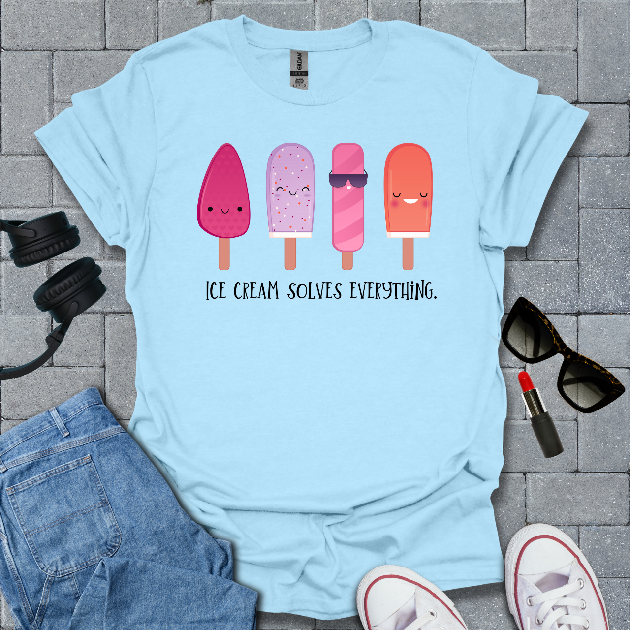 Ice Cream Solves Everything T-Shirt