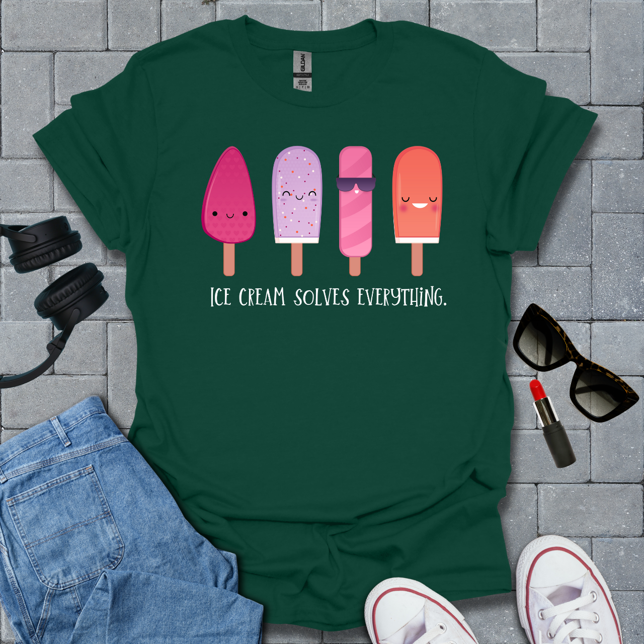 Ice Cream Solves Everything T-Shirt