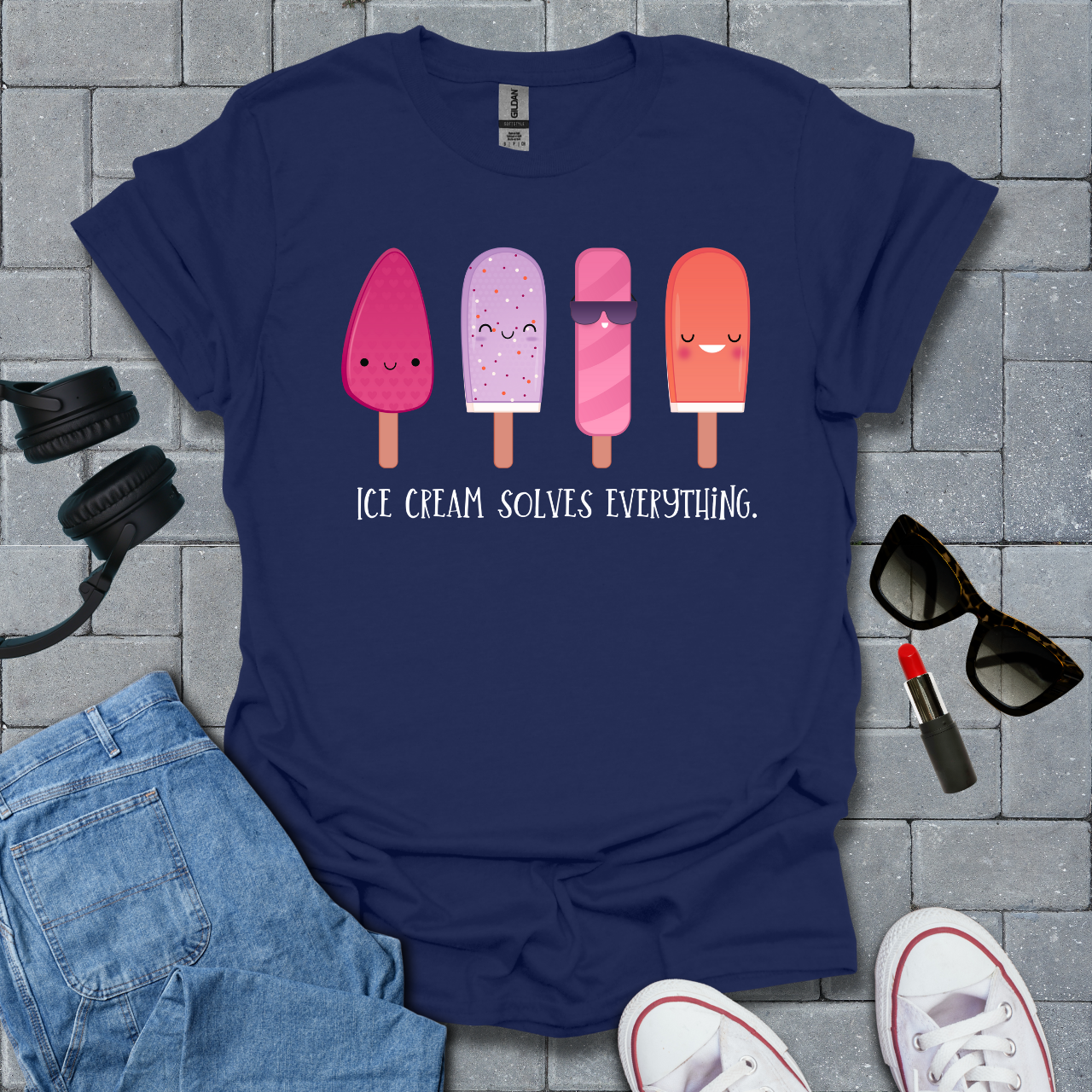 Ice Cream Solves Everything T-Shirt