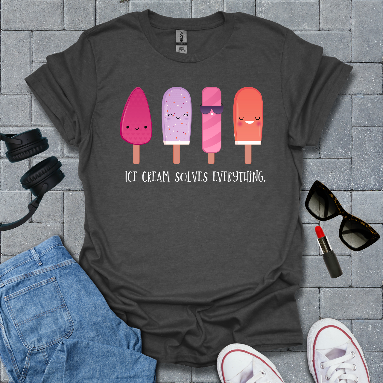 Ice Cream Solves Everything T-Shirt