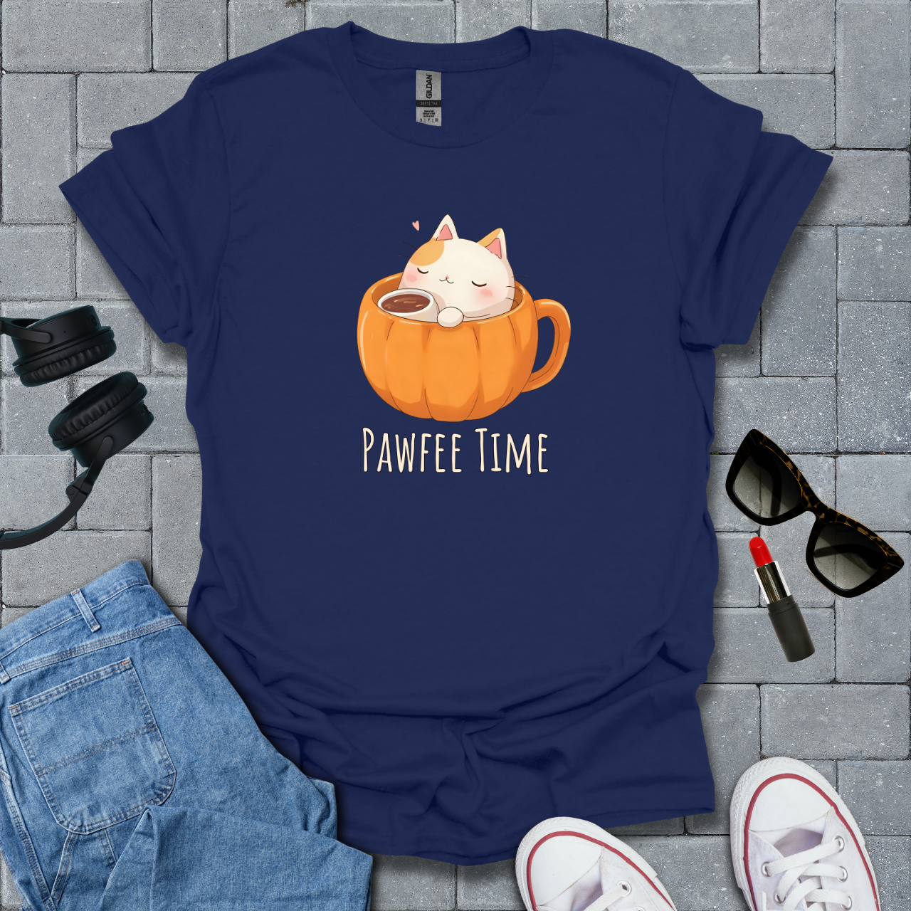 Pawfee Time Cat T-Shirt