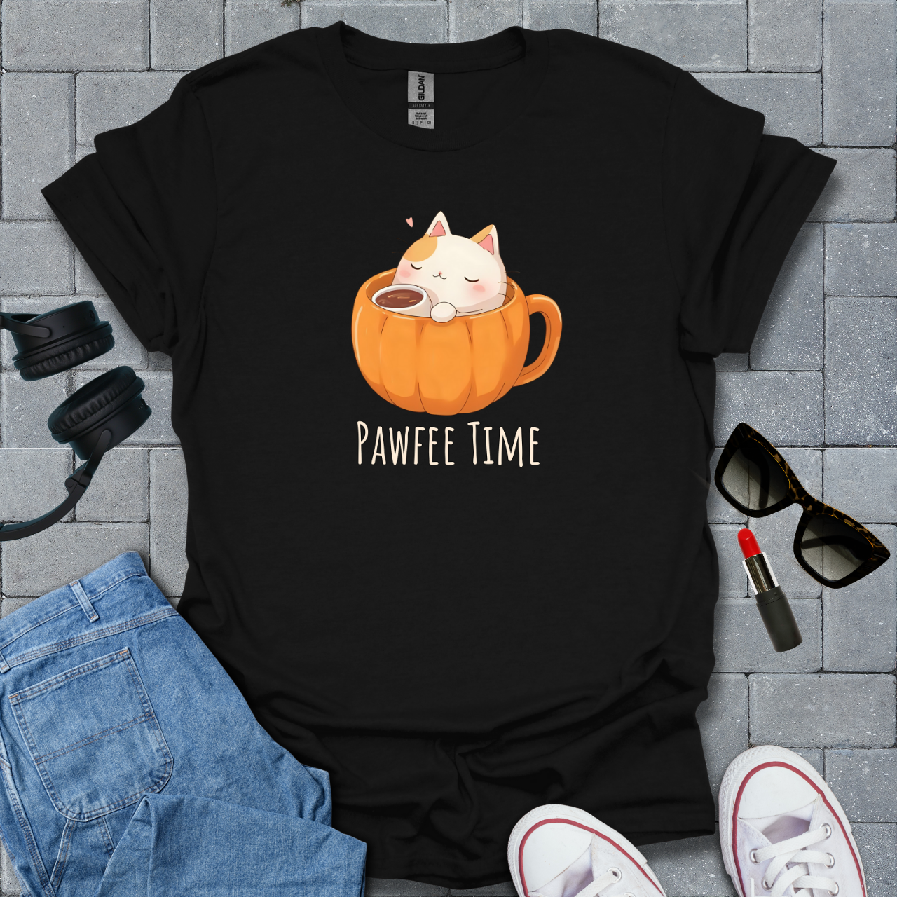 Pawfee Time Cat T-Shirt