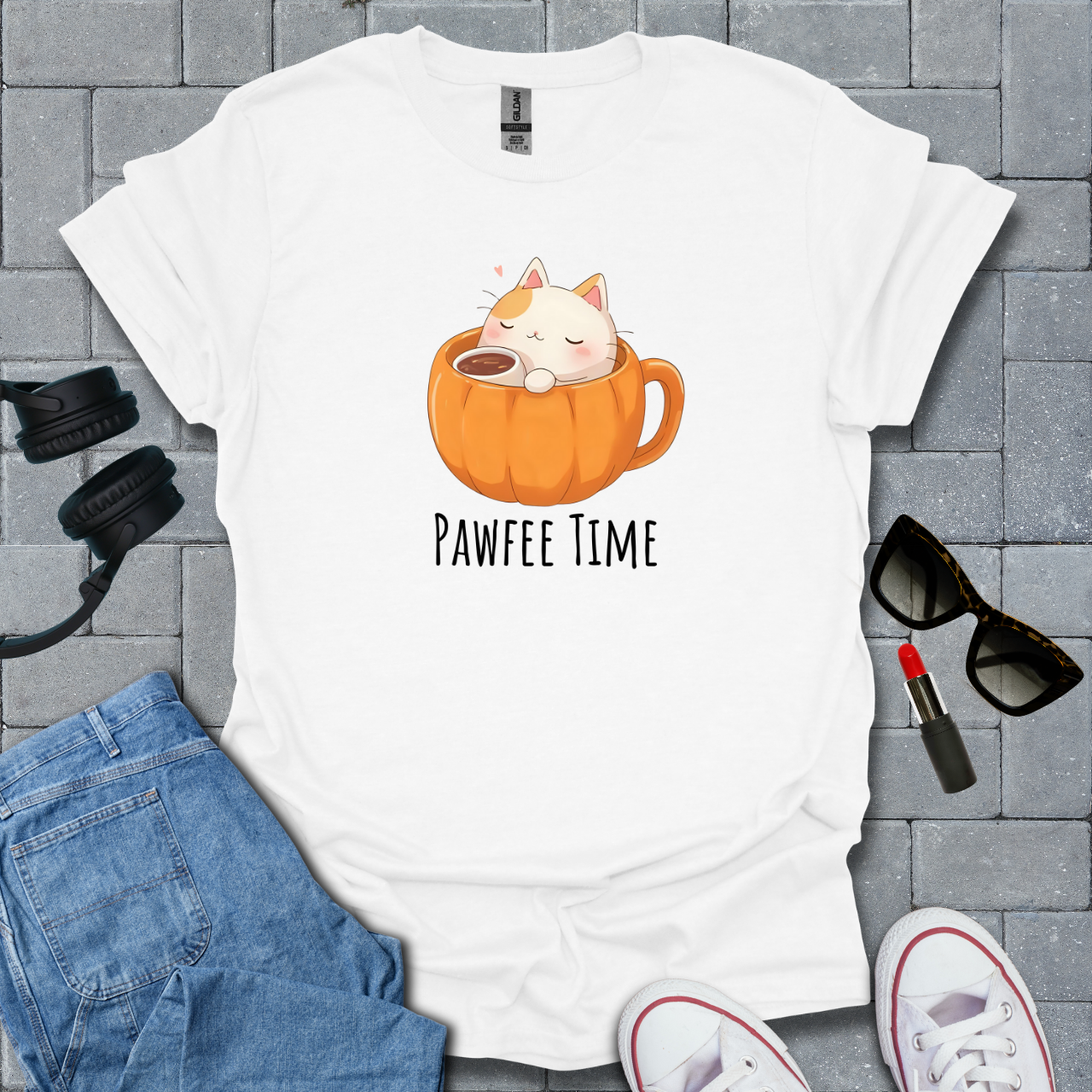 Pawfee Time Cat T-Shirt