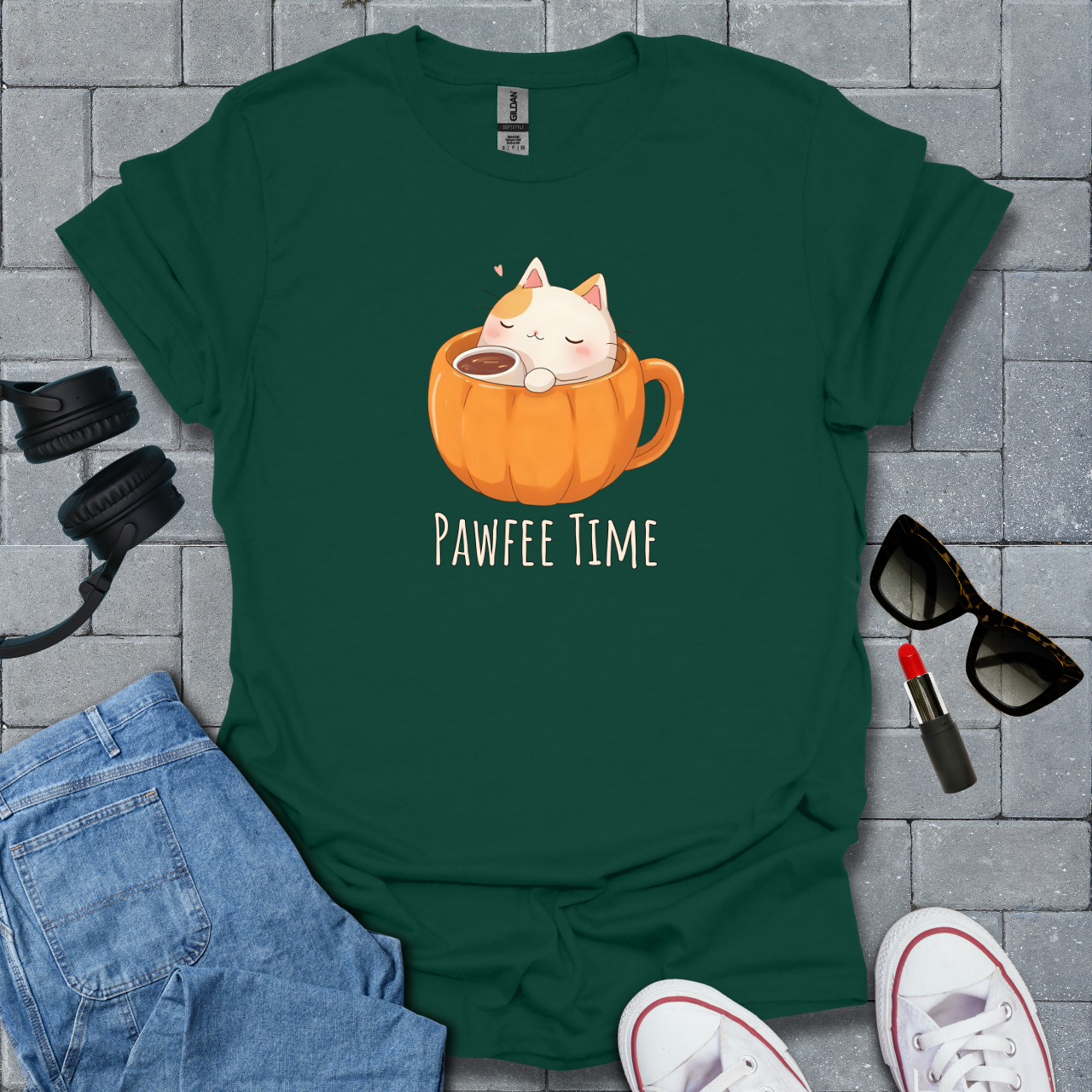 Pawfee Time Cat T-Shirt