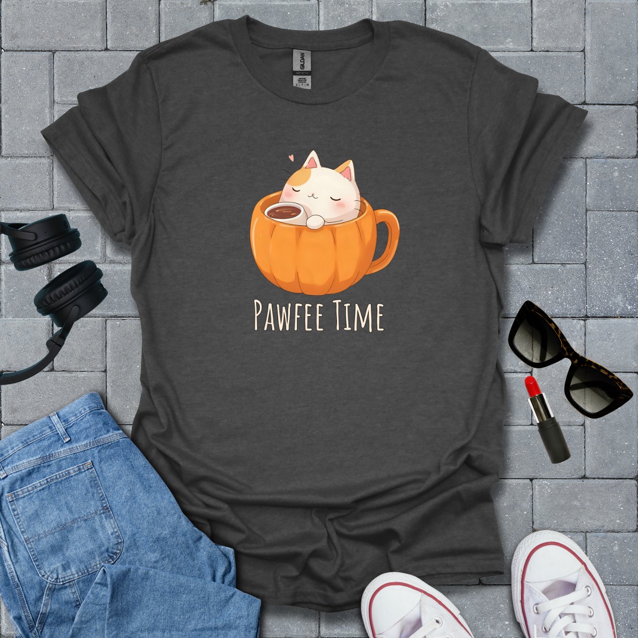 Pawfee Time Cat T-Shirt