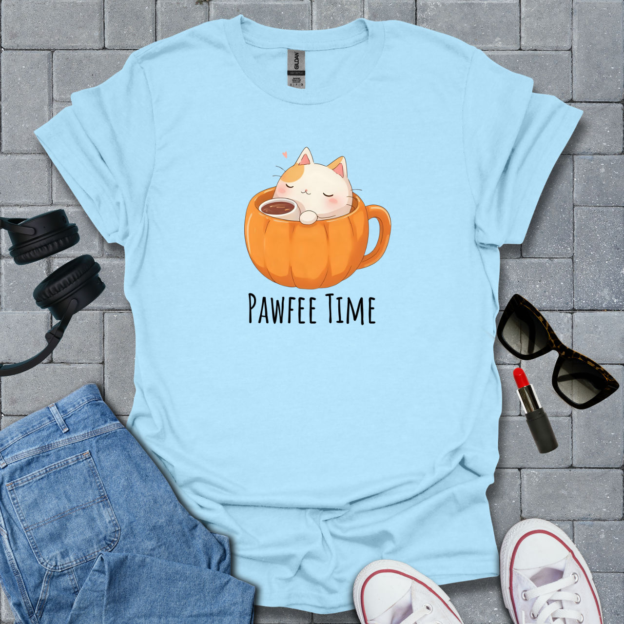 Pawfee Time Cat T-Shirt