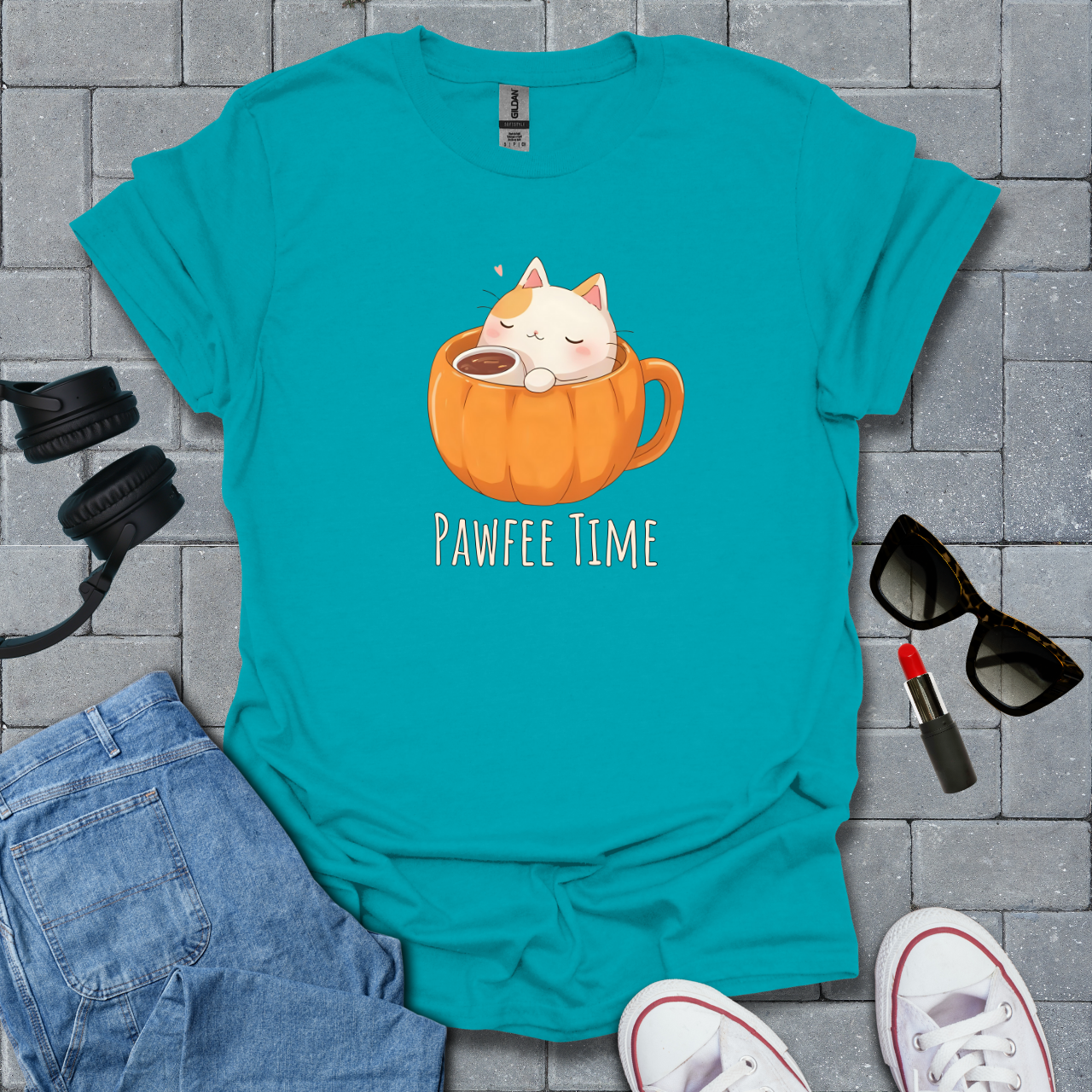 Pawfee Time Cat T-Shirt
