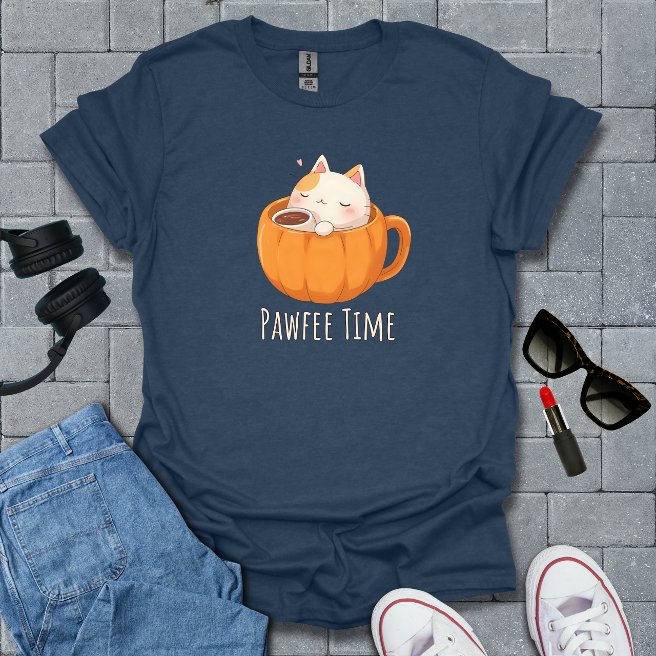Pawfee Time Cat T-Shirt