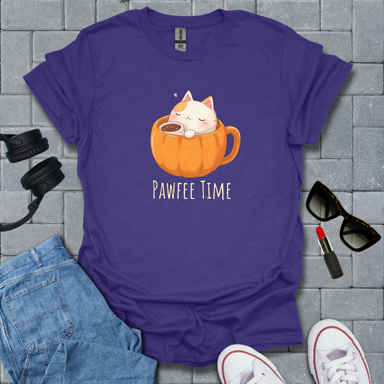Pawfee Time Cat T-Shirt