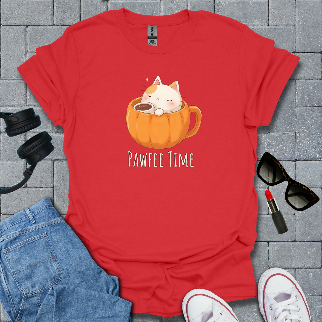 Pawfee Time Cat T-Shirt