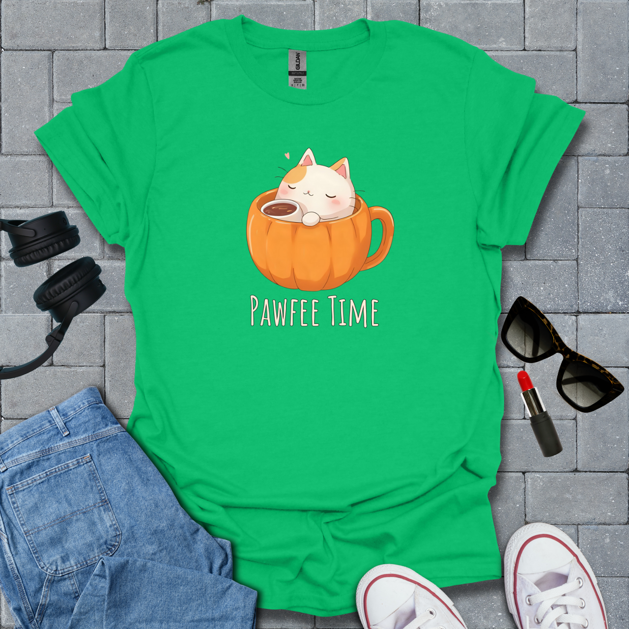 Pawfee Time Cat T-Shirt