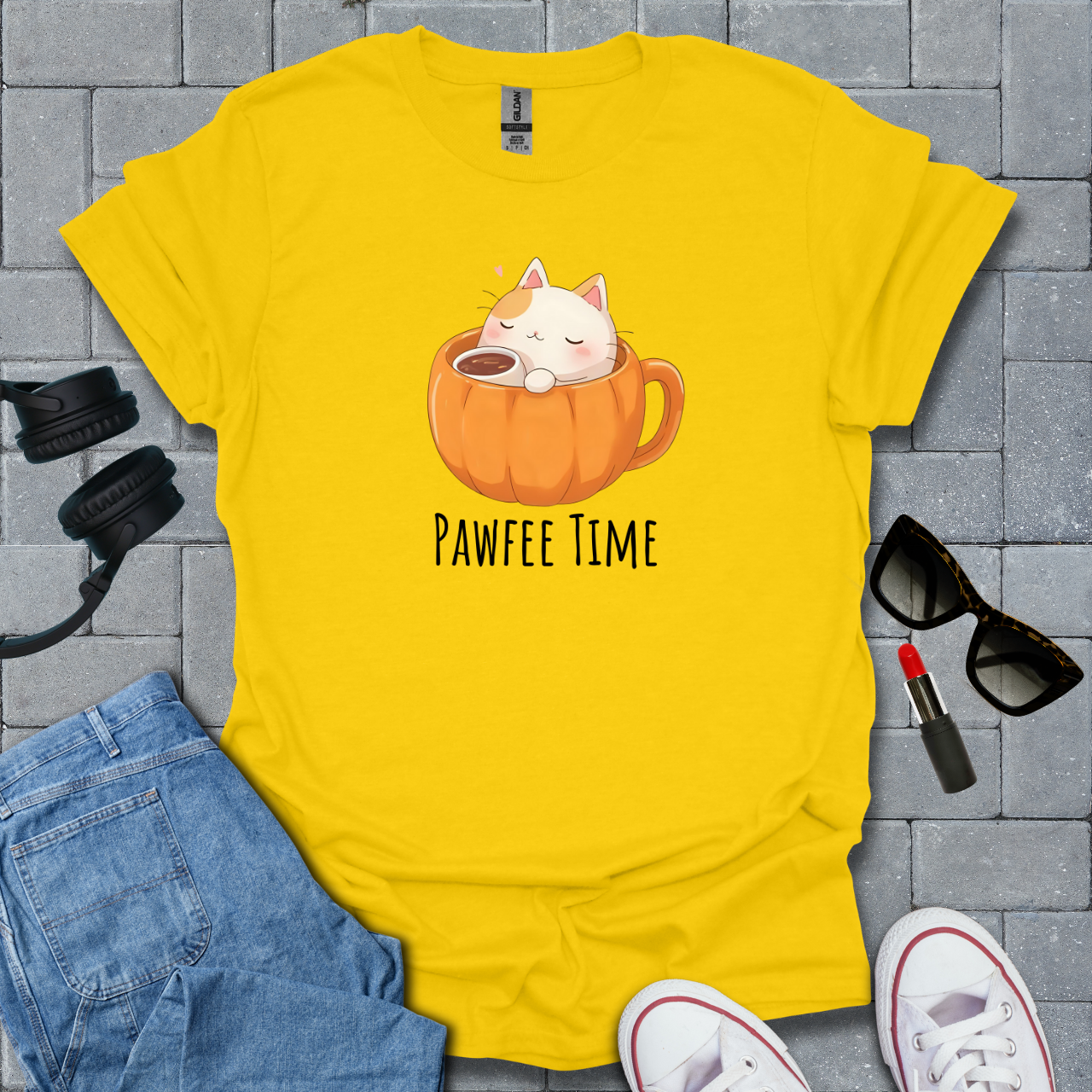 Pawfee Time Cat T-Shirt