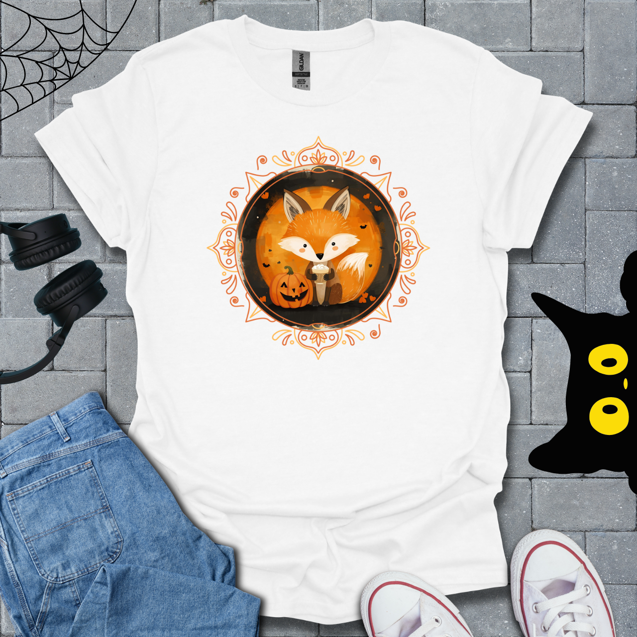 Fox & Coffee Halloween Unisex T-Shirt