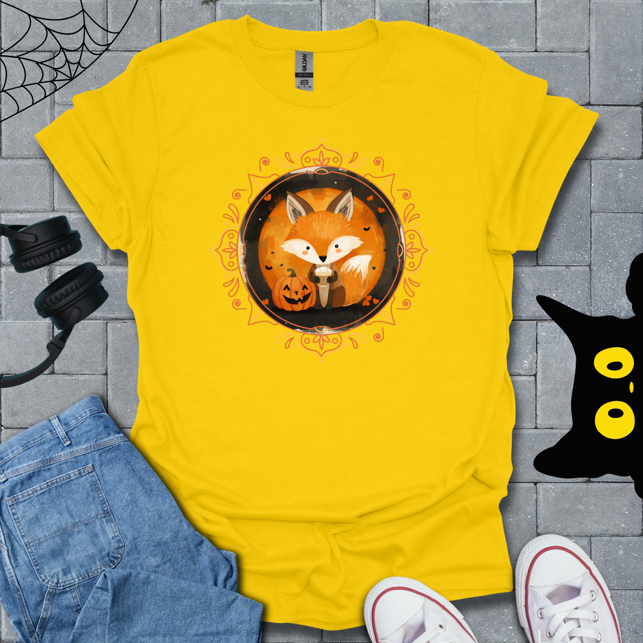 Fox & Coffee Halloween Unisex T-Shirt