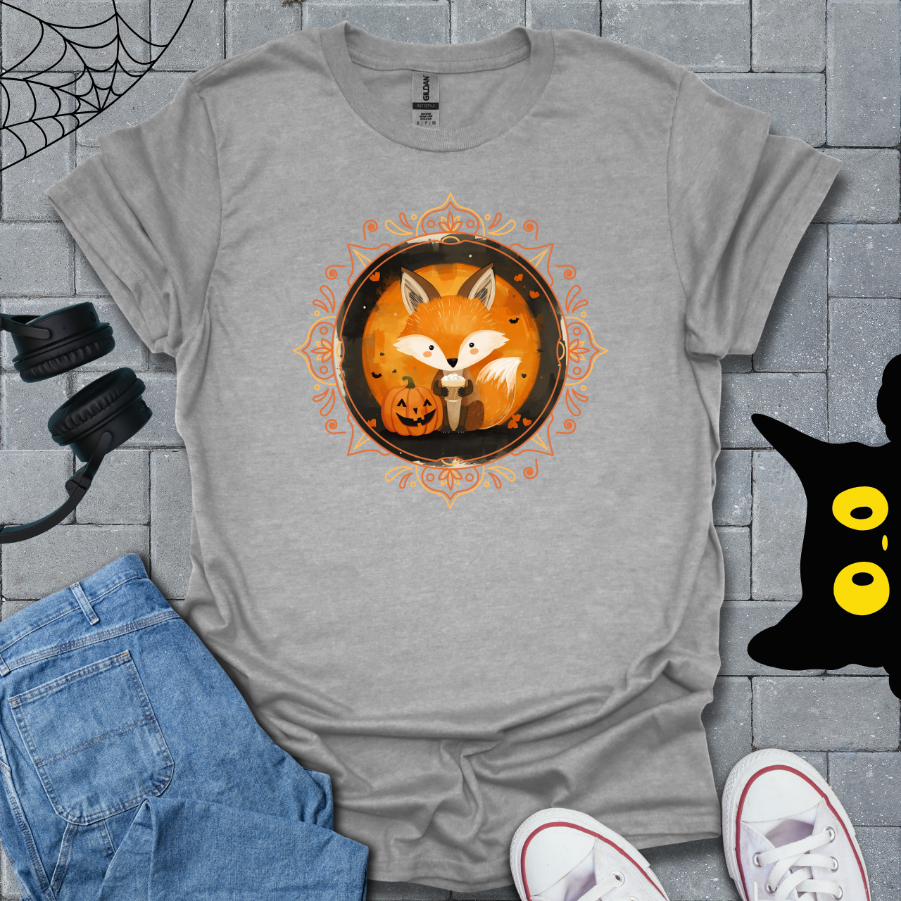 Fox & Coffee Halloween Unisex T-Shirt