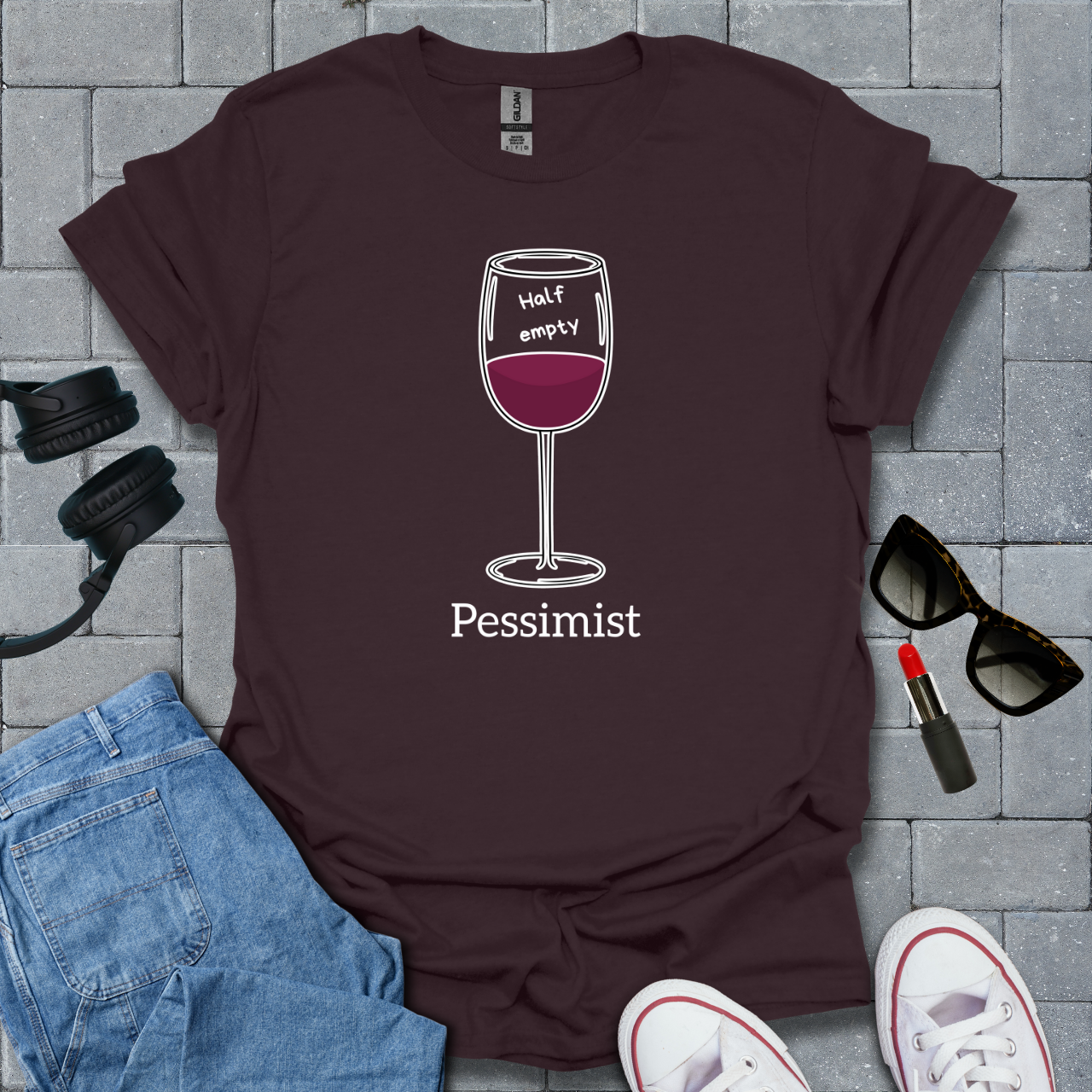 Pessimist Wine T-Shirt