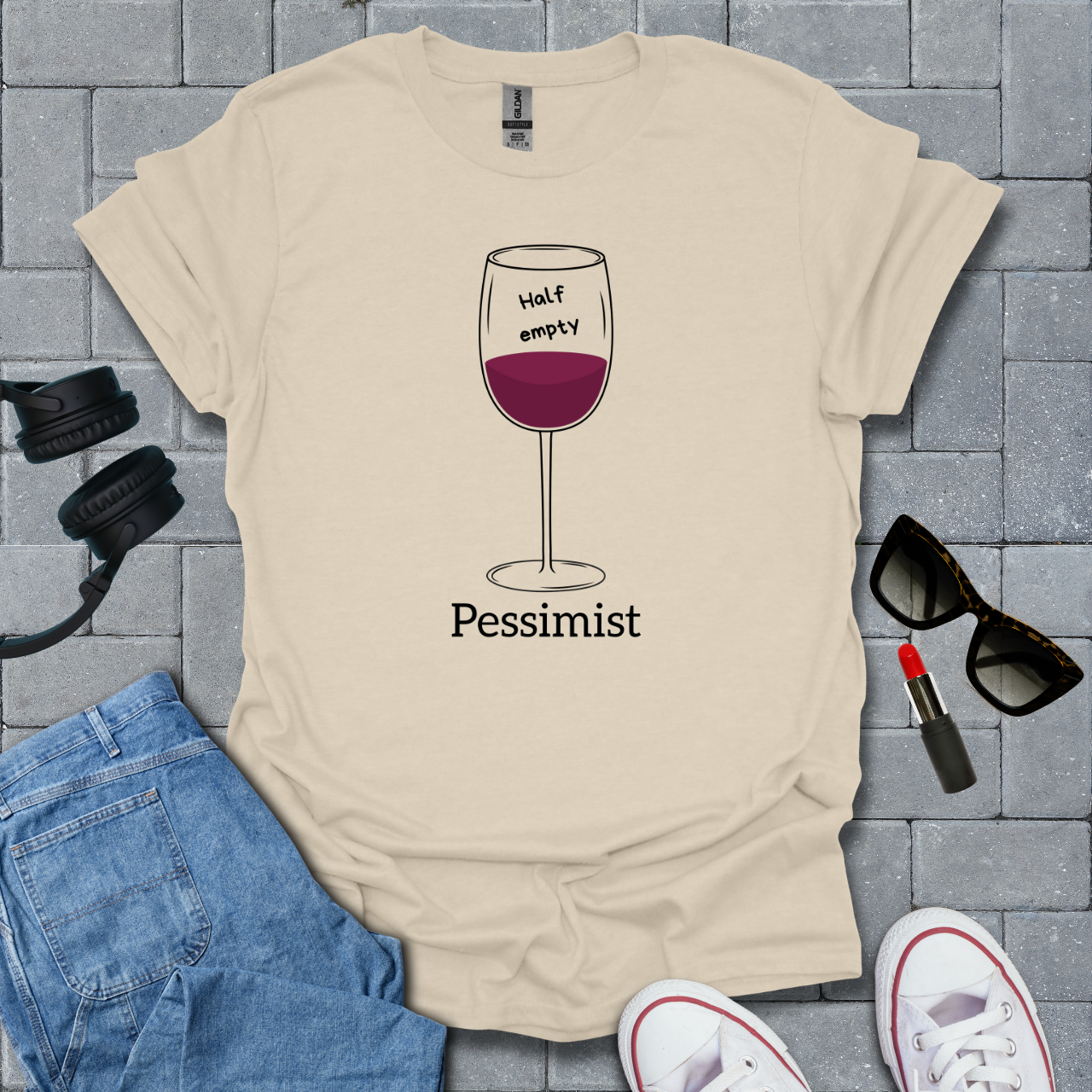 Pessimist Wine T-Shirt