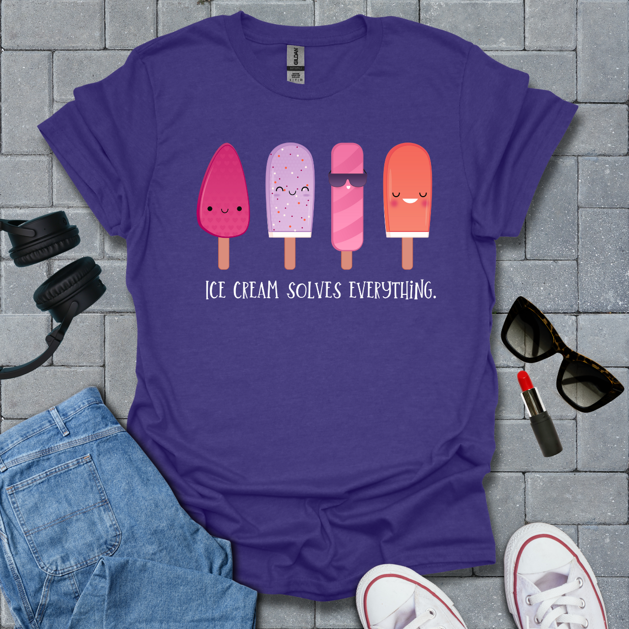 Ice Cream Solves Everything T-Shirt US
