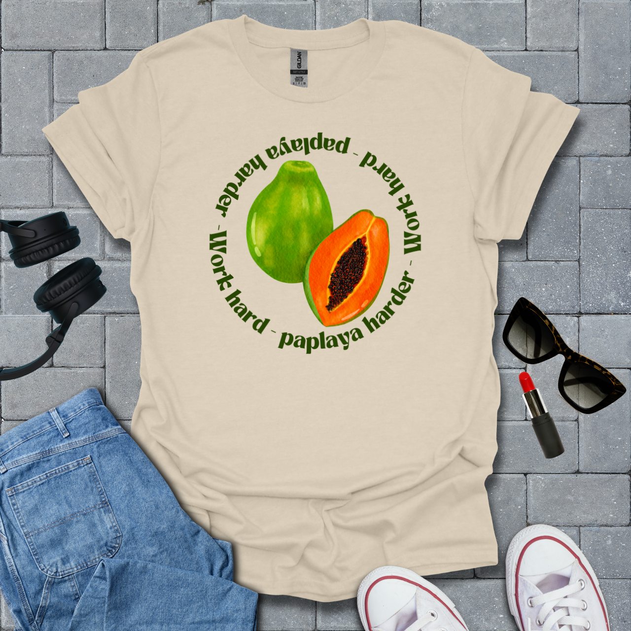 Work Hard Paplaya Harder T-Shirt US