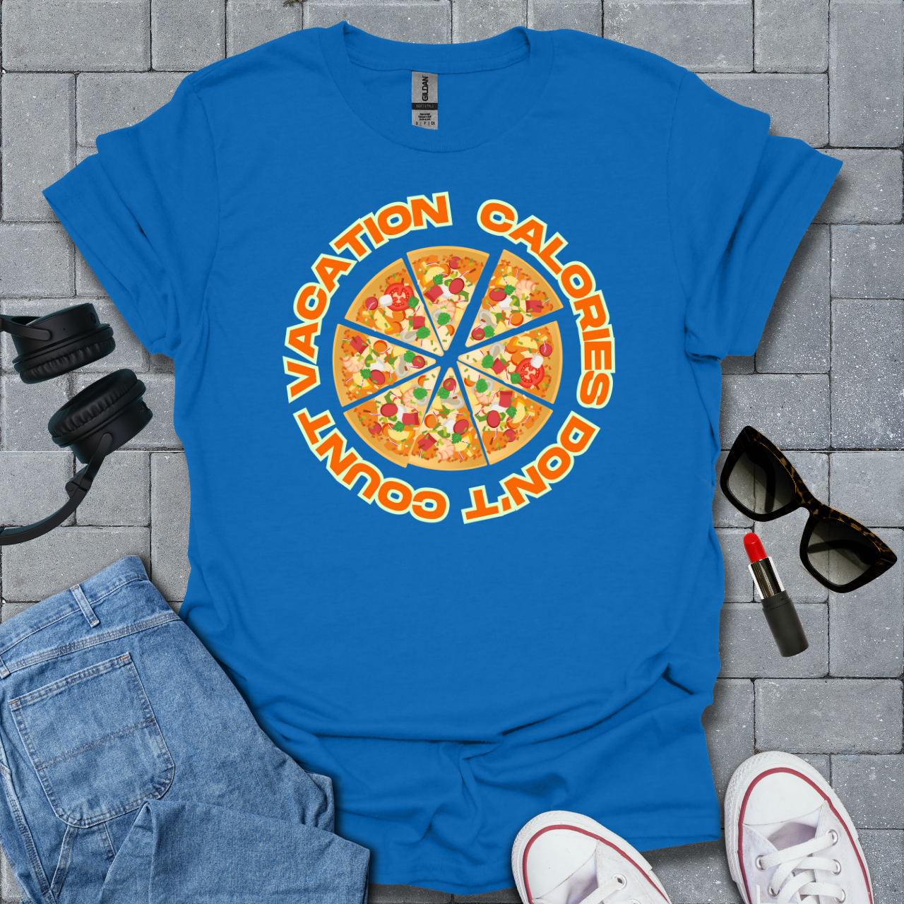 Vacation Calories Don't Count Pizza Unisex T-Shirt