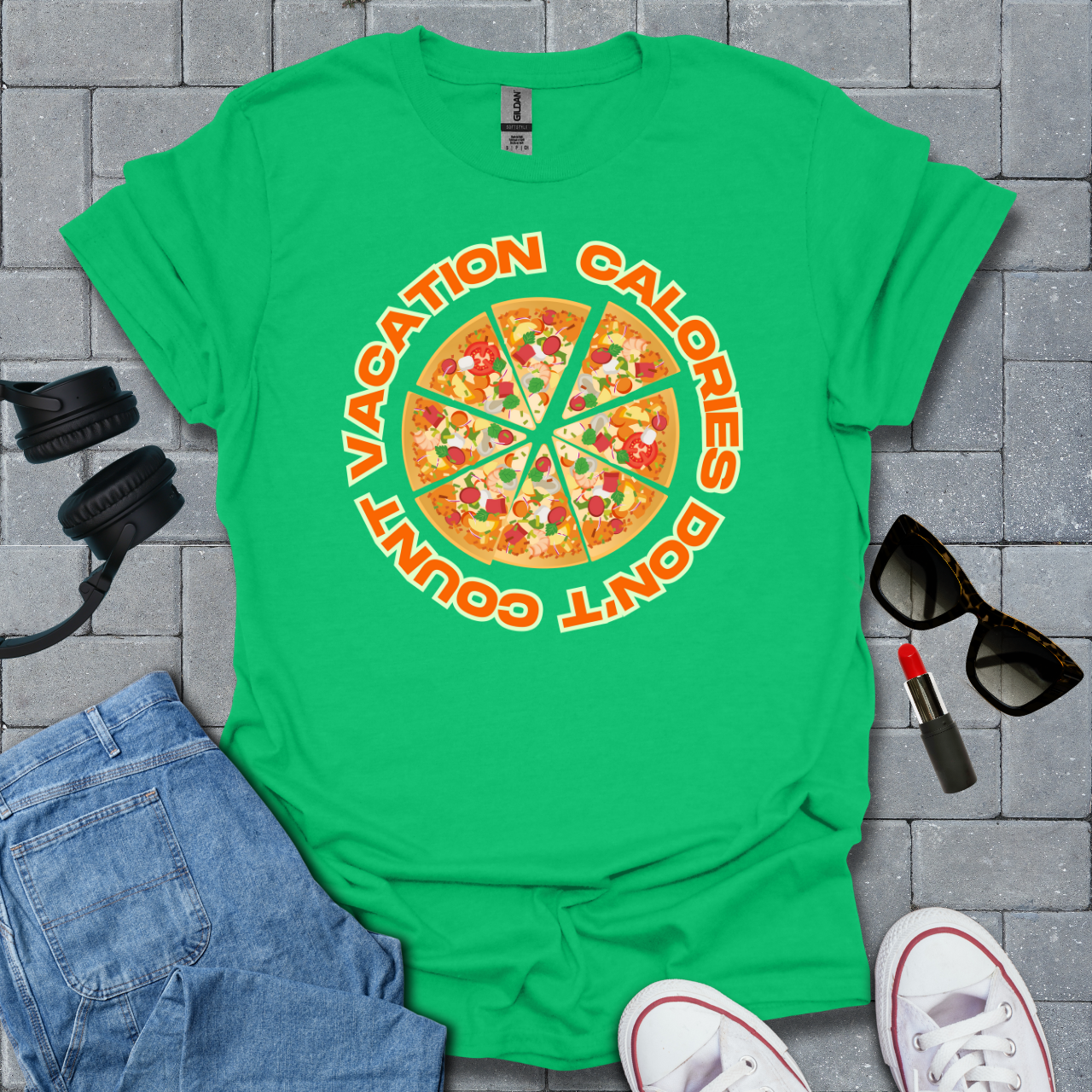 Vacation Calories Don't Count Pizza Unisex T-Shirt