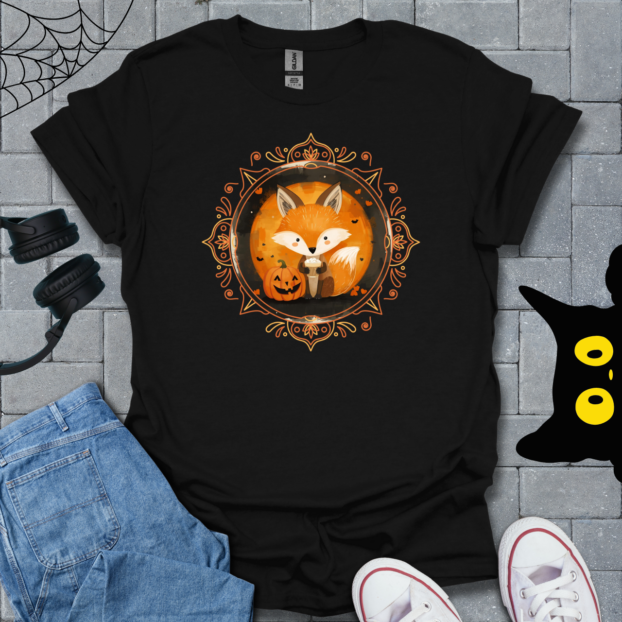 Fox & Coffee Halloween Unisex T-Shirt