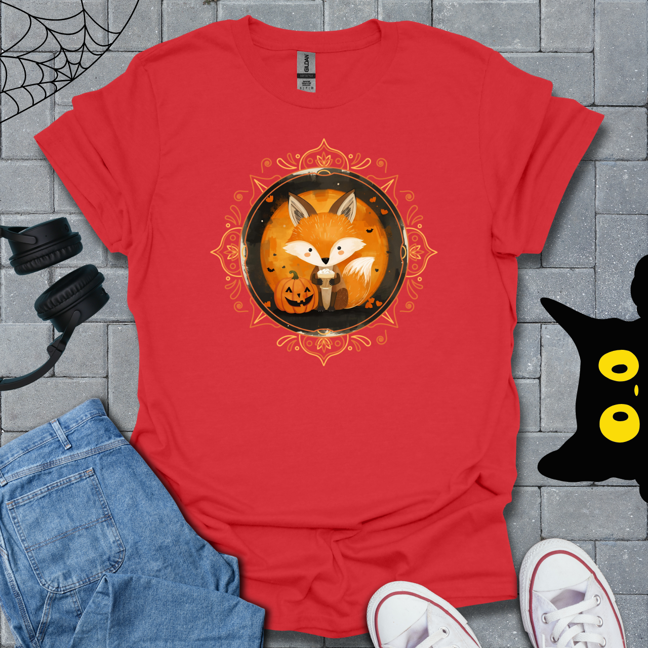 Fox & Coffee Halloween Unisex T-Shirt
