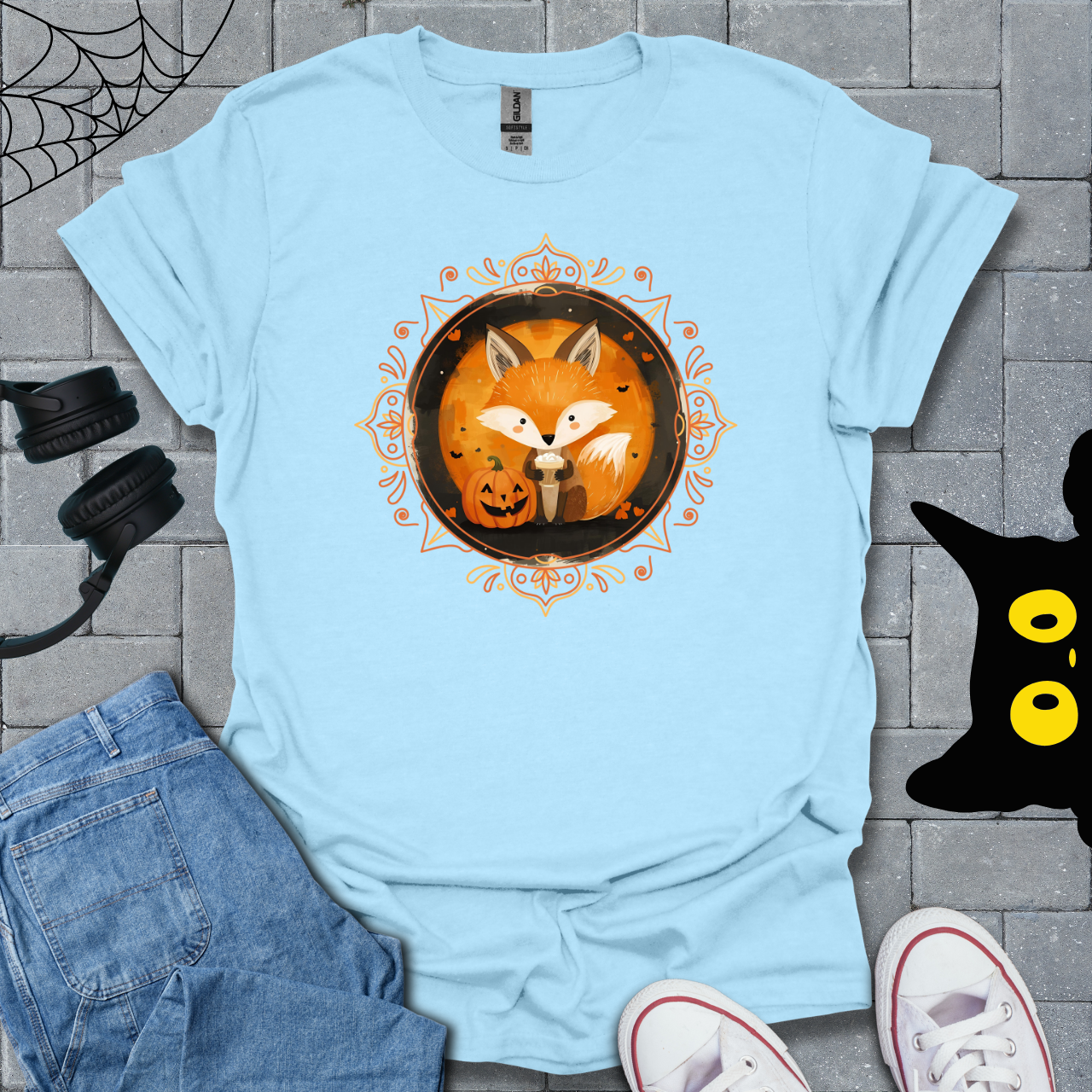 Fox & Coffee Halloween Unisex T-Shirt