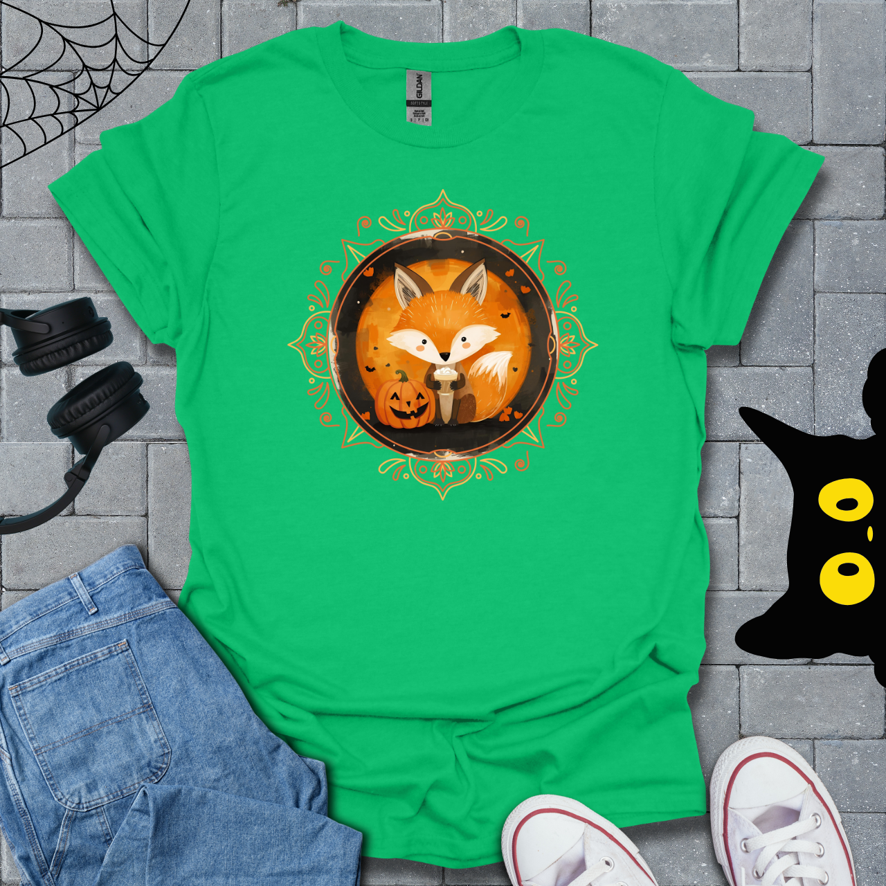 Fox & Coffee Halloween Unisex T-Shirt