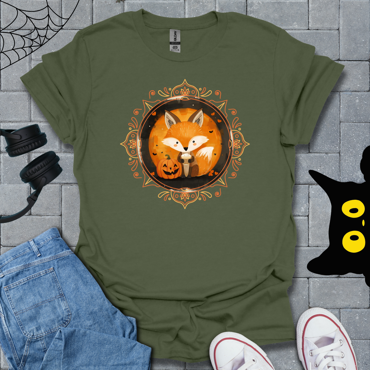 Fox & Coffee Halloween Unisex T-Shirt