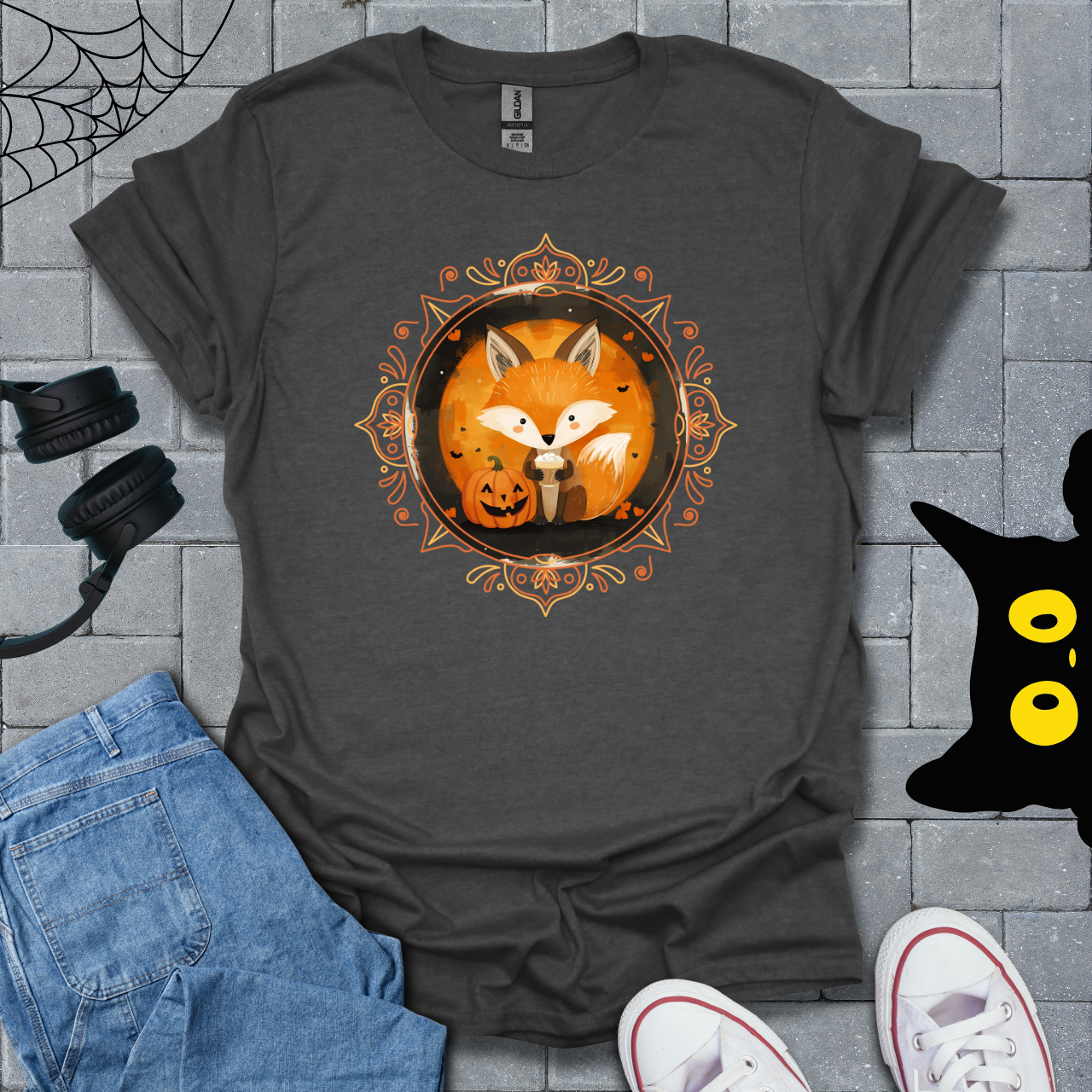 Fox & Coffee Halloween Unisex T-Shirt