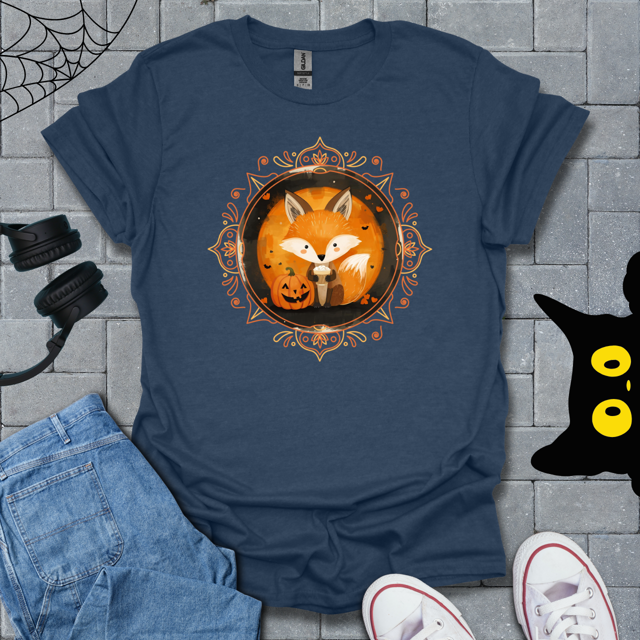 Fox & Coffee Halloween Unisex T-Shirt
