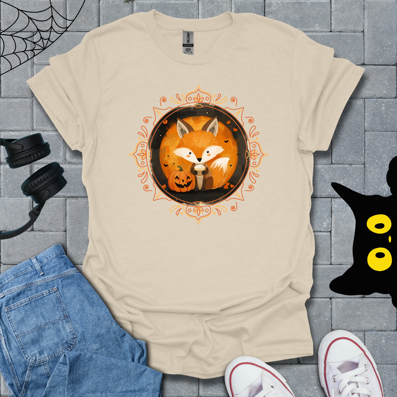 Fox & Coffee Halloween Unisex T-Shirt US