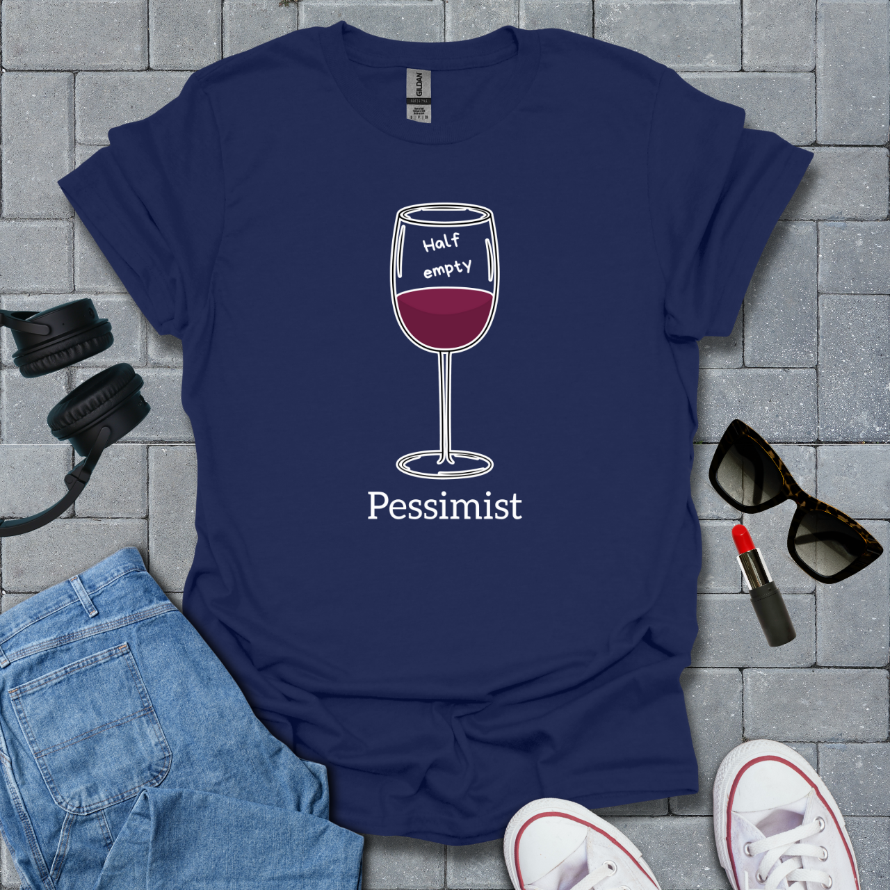 Pessimist Wine T-Shirt US
