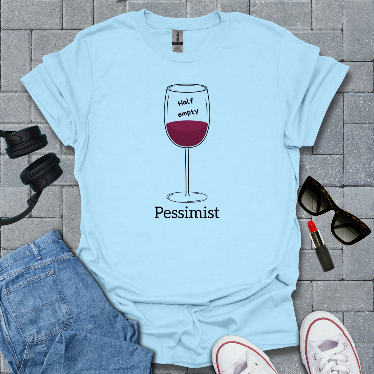 Pessimist Wine T-Shirt US