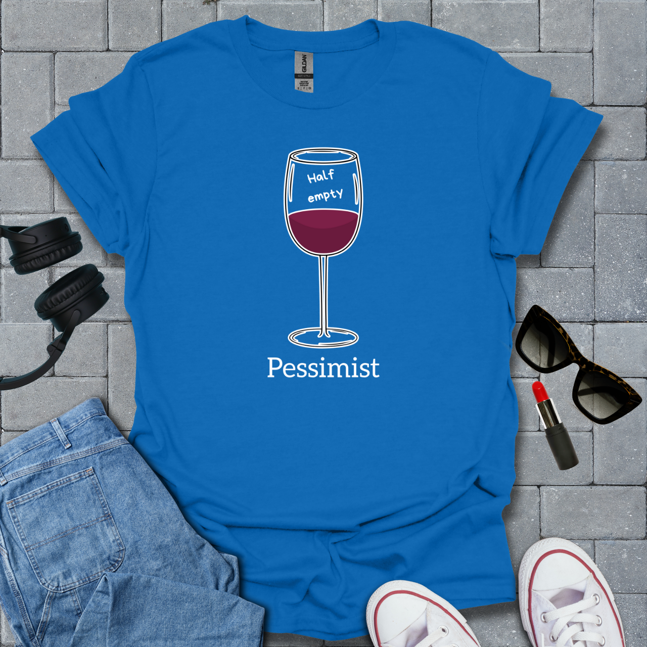 Pessimist Wine T-Shirt US