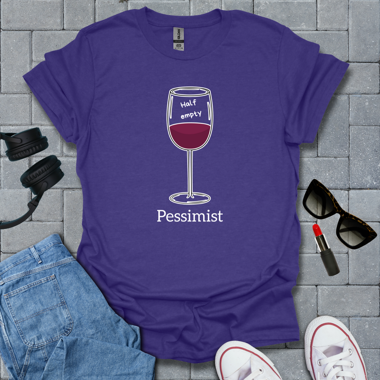 Pessimist Wine T-Shirt US