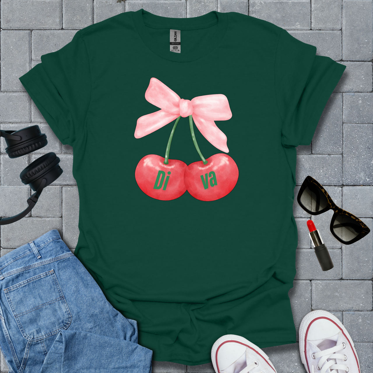 Cherry Diva T-Shirt US