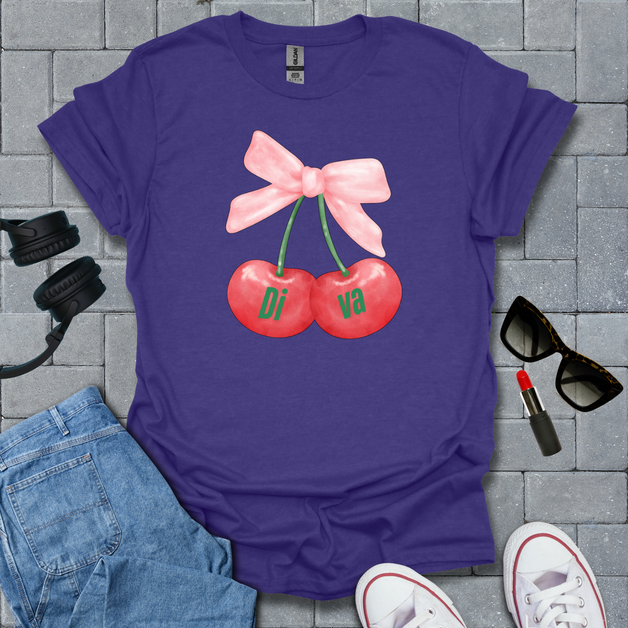 Cherry Diva T-Shirt US