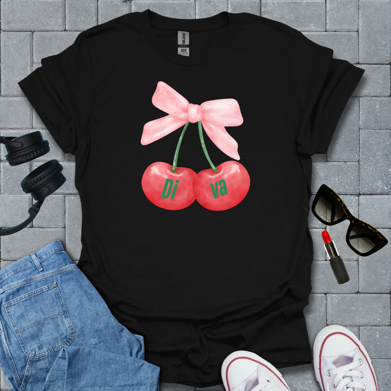 Cherry Diva T-Shirt US