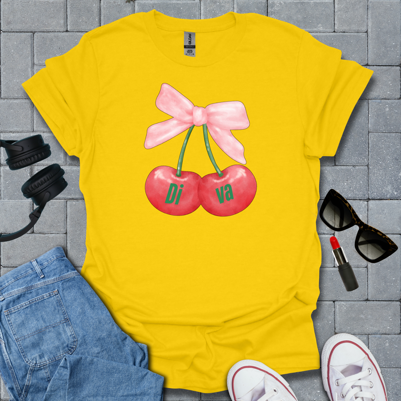 Cherry Diva T-Shirt US