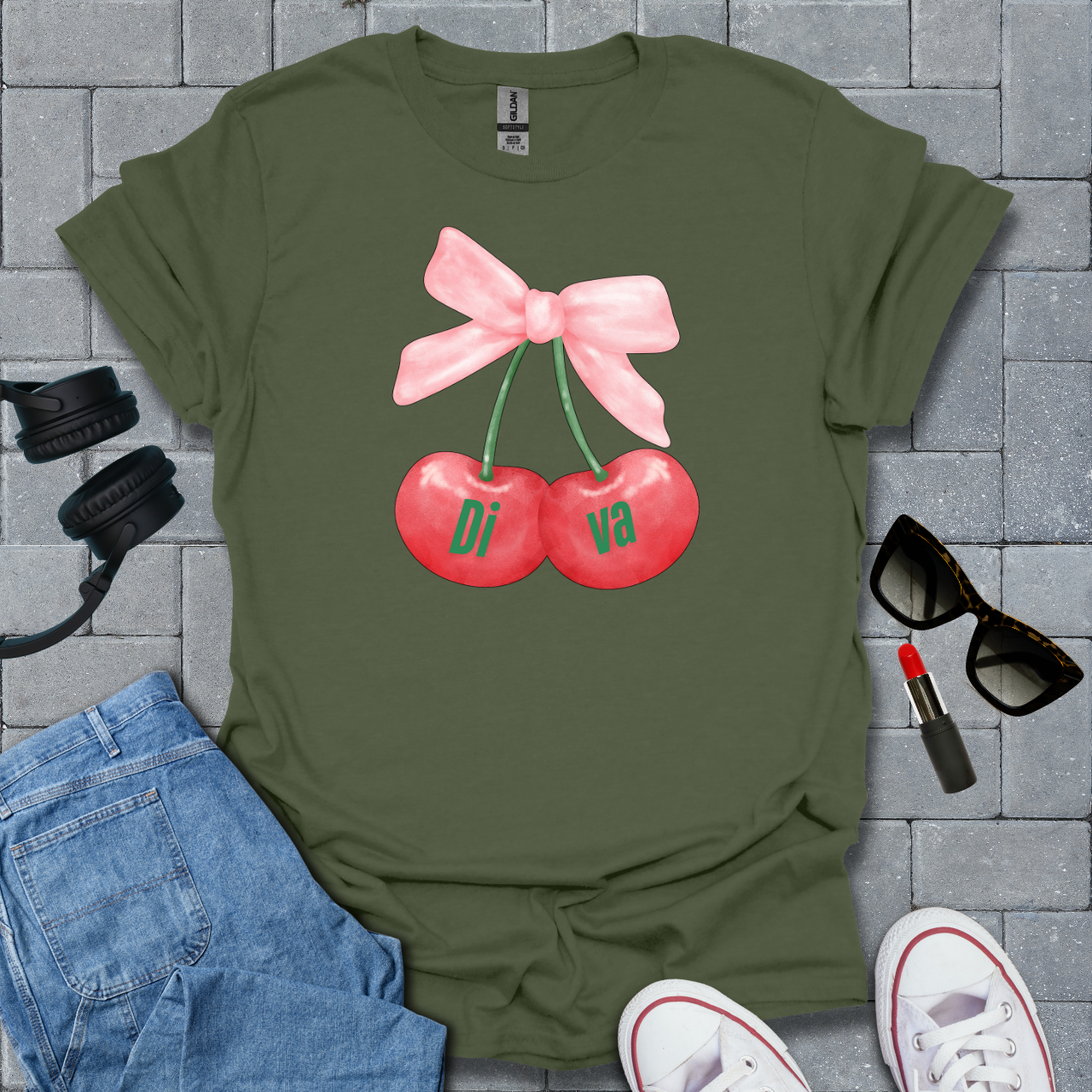 Cherry Diva T-Shirt US