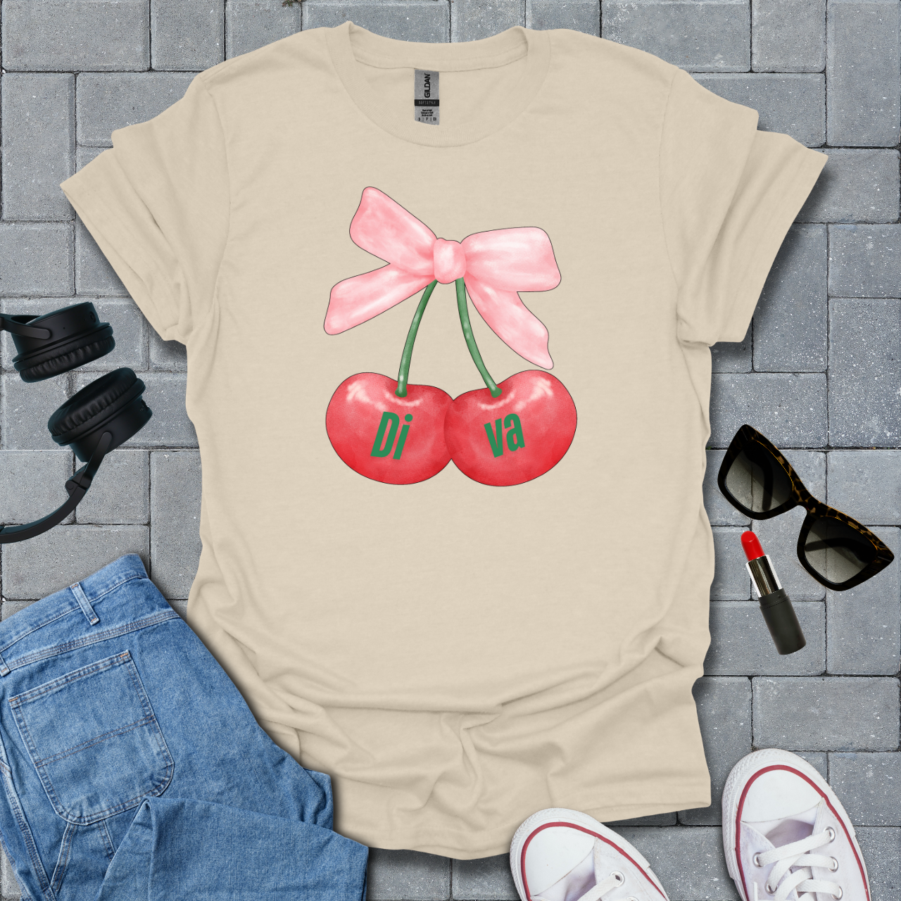 Cherry Diva T-Shirt US