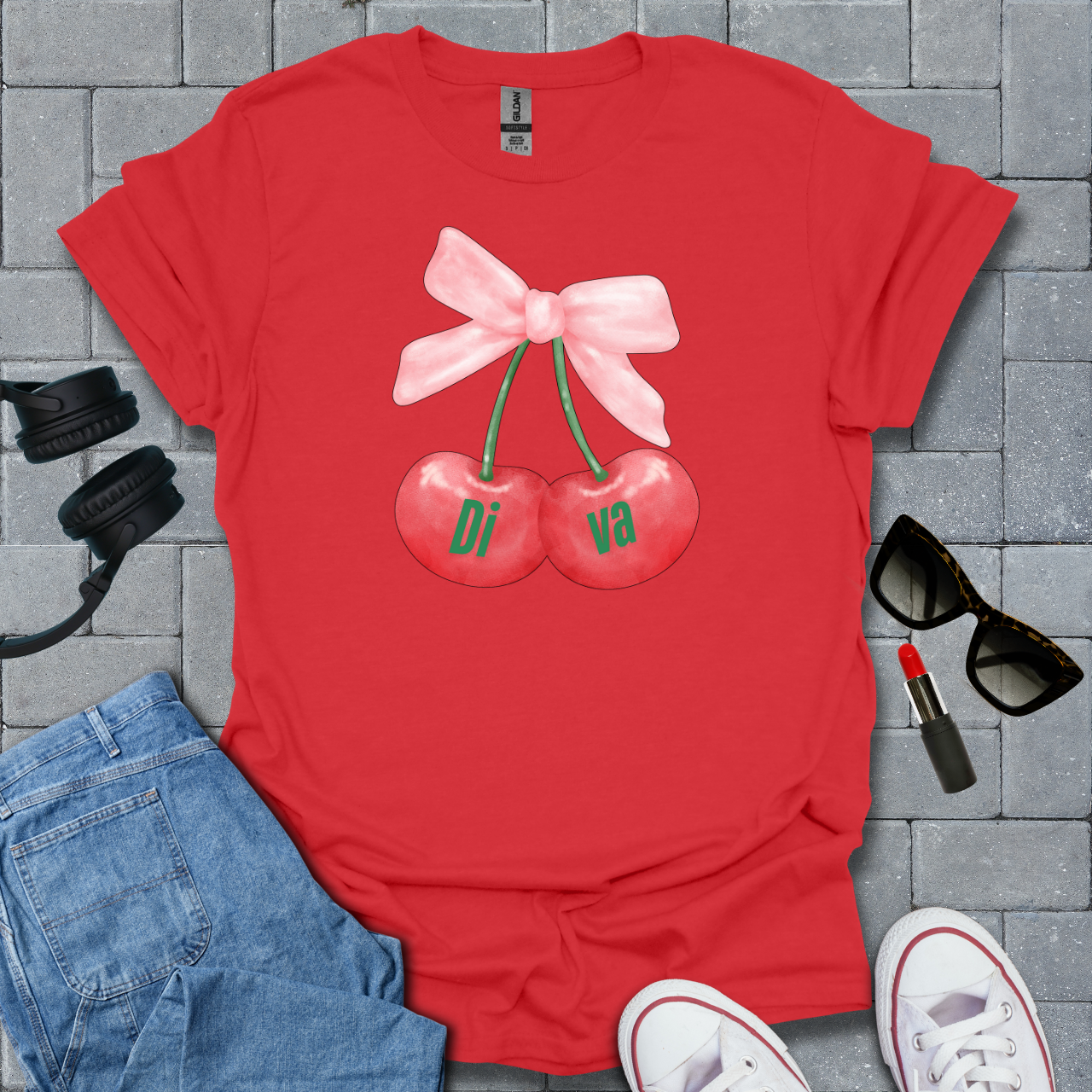 Cherry Diva T-Shirt US