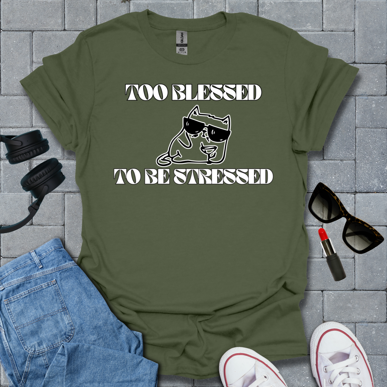 Too Blessed To Be Stressed T-Shirt US