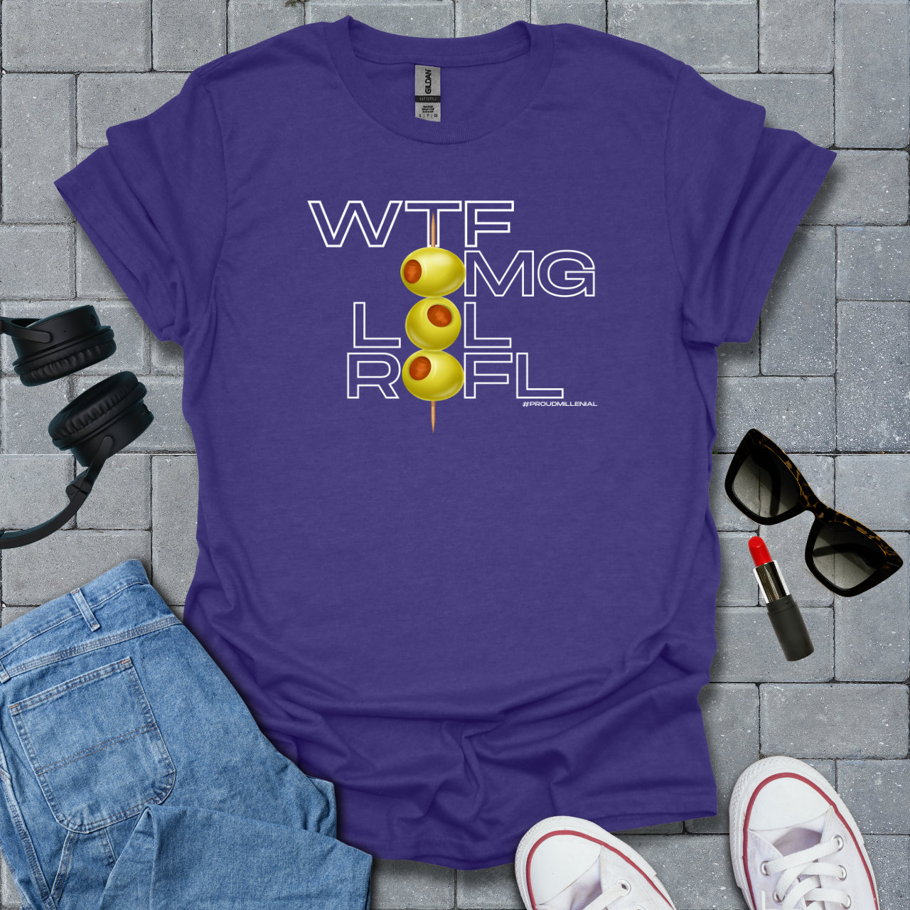 Wtf, Omg, Lol, Rofl Millenial T-Shirt US